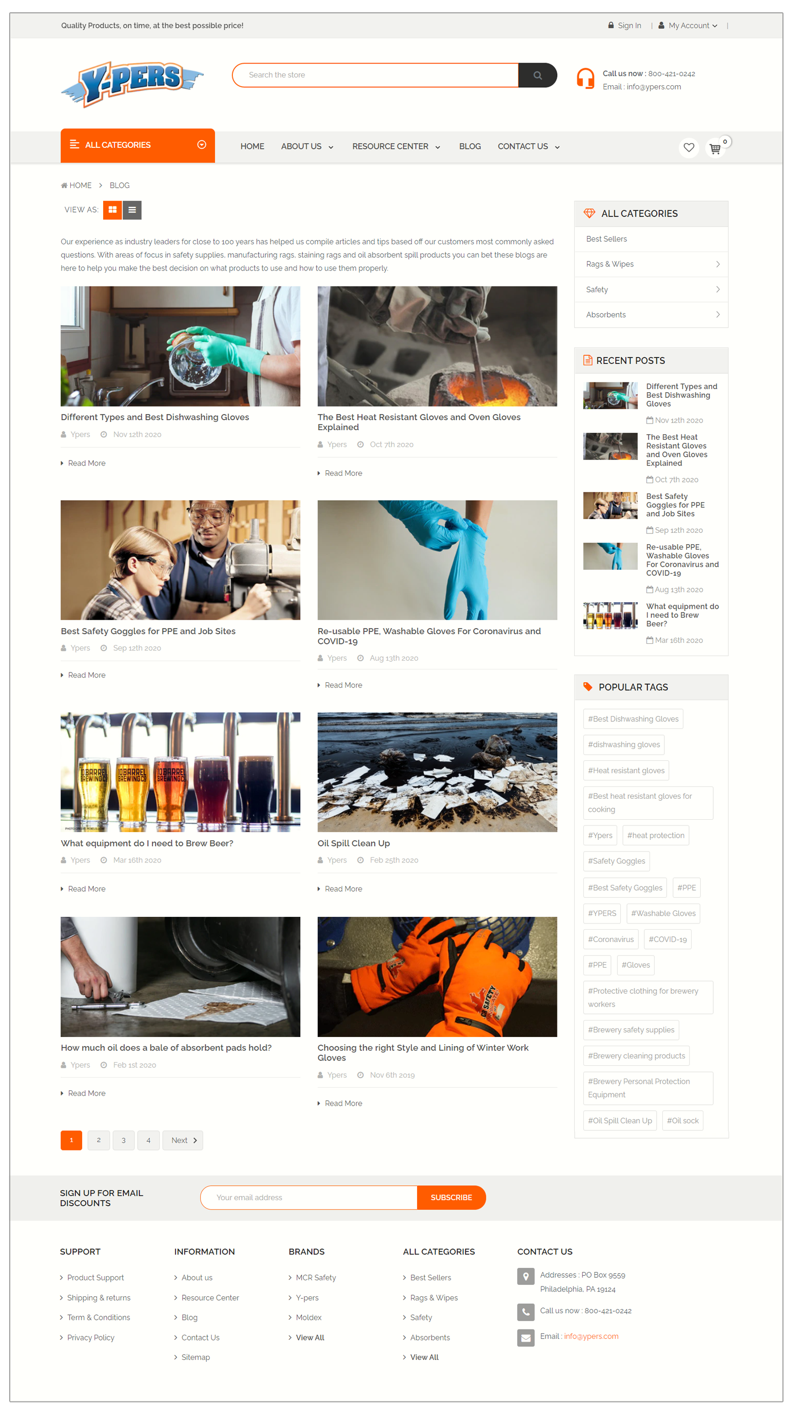 blog page