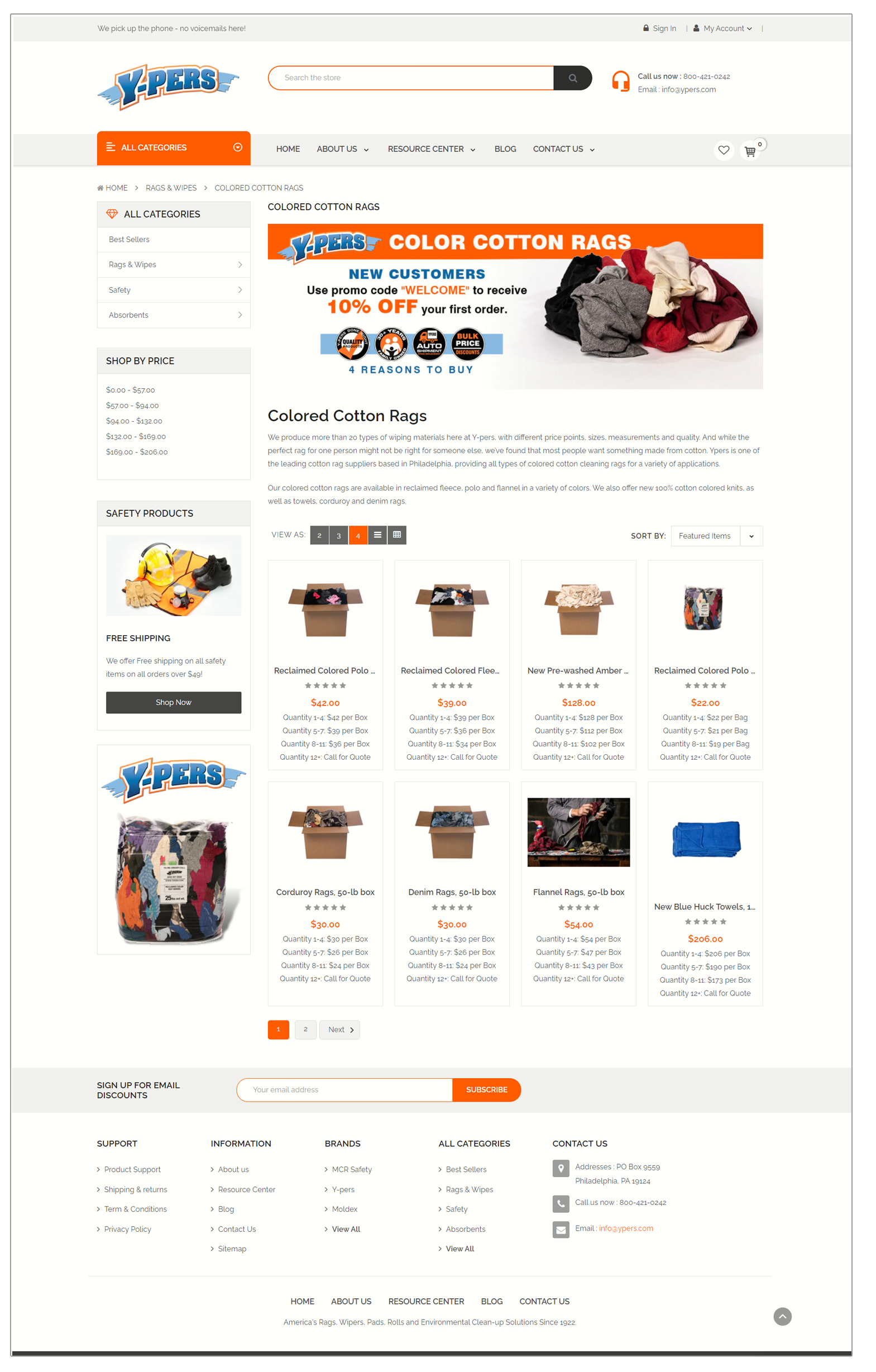 Cotton rags new site